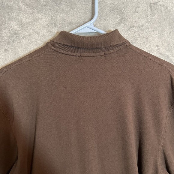 Southern Tide Polo Shirt Mens M Brown The Skip Jack Polo Long Sleeve Pullover - Picture 7 of 10